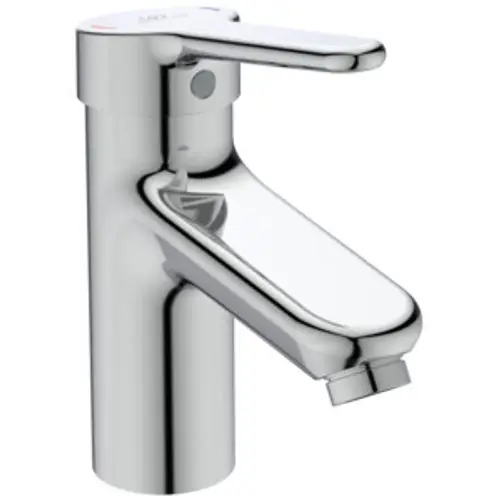 Waschtischarmatur aus Chrom von Ideal Standard mit schwenkbarem Auslauf und einhebeliger Bedienung für einfache Handhabung.